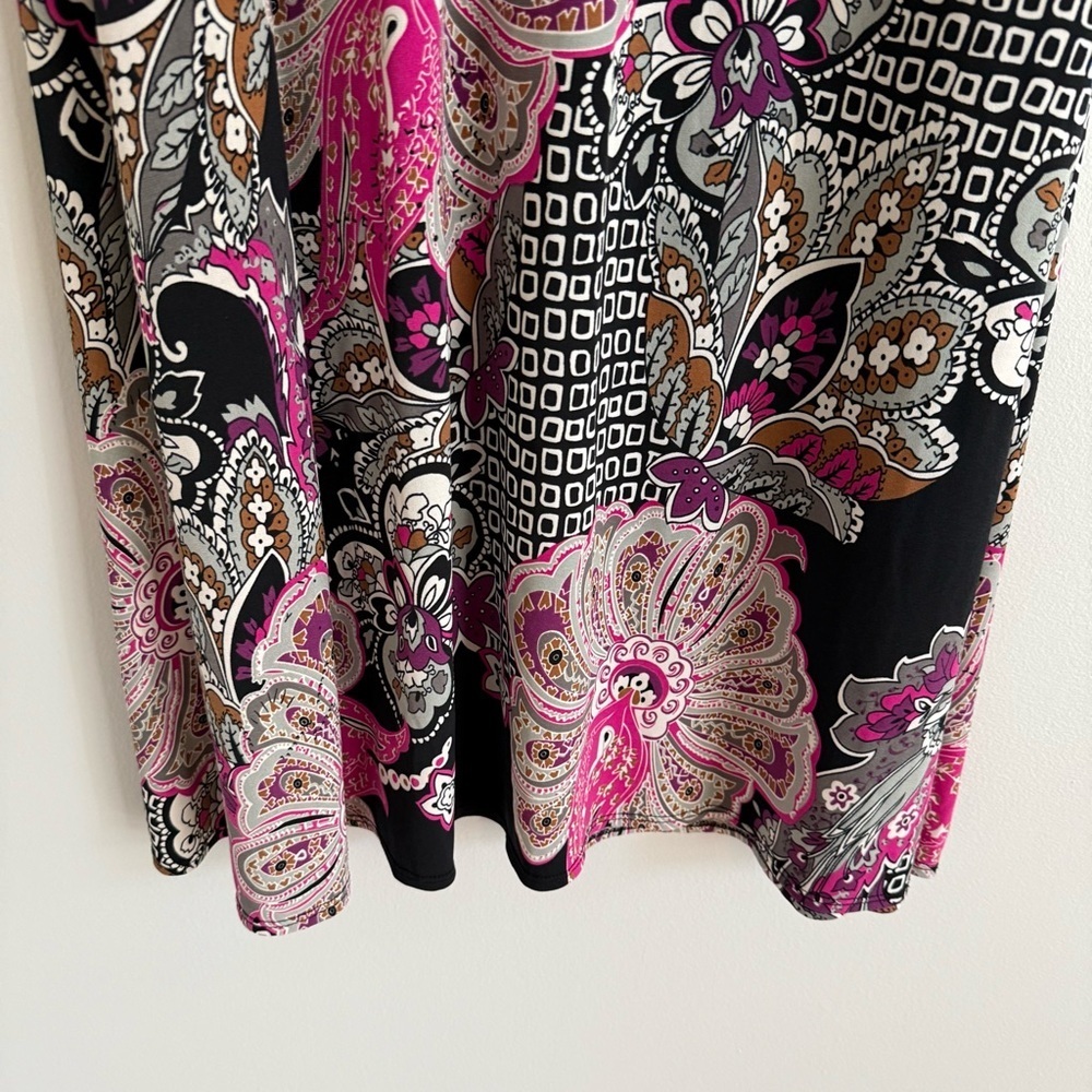J.B.S. Black and Pink Floral Dress - Picture 5 of 8